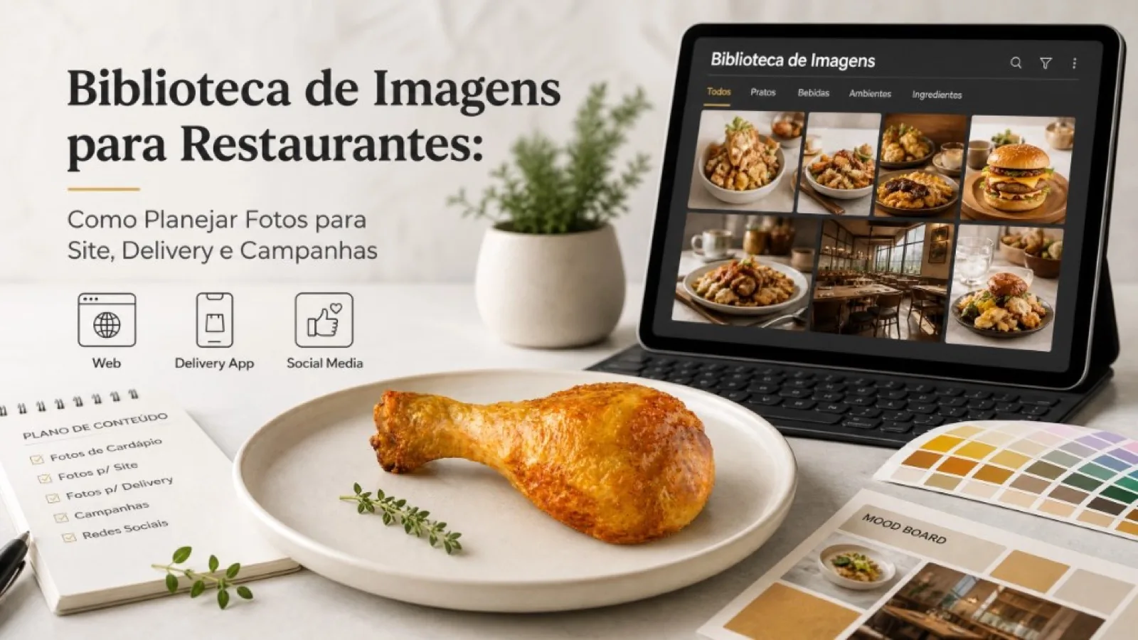 Biblioteca de Imagens para Restaurantes: Como Planejar Fotos para Site, Delivery e Campanhas